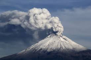 Volcano erupts.